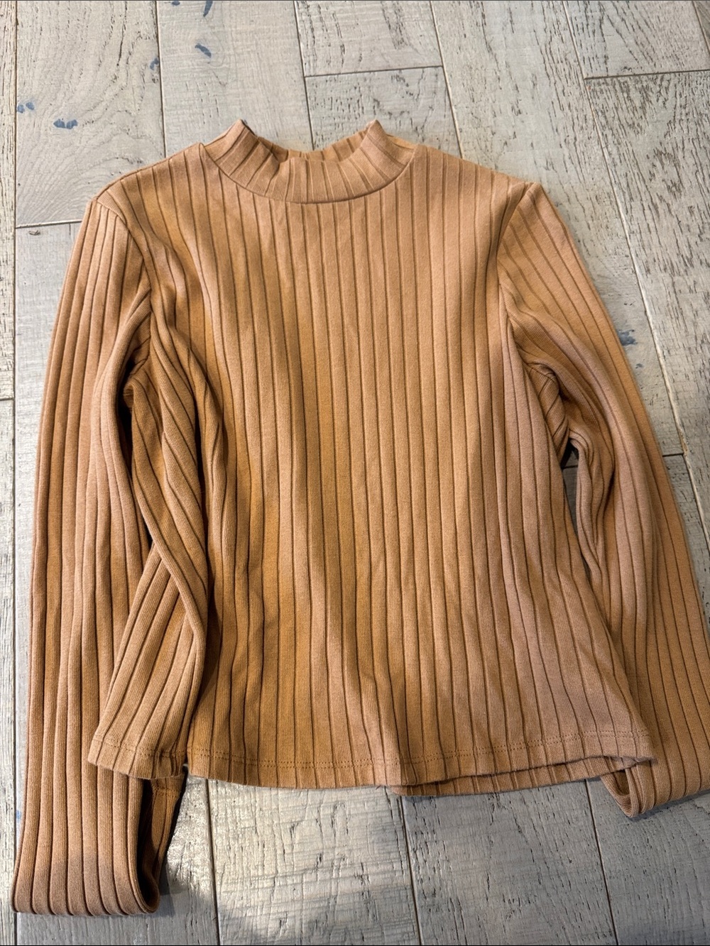 Old navy Ribbed Long Sleeve Top in Camel